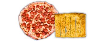 Pizza Familiar de 2 Ingredientes A Elección + Palitos De Ajo