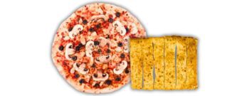 Pizza Mediana 2 Ingredientes A Elección + Palitos De Ajo