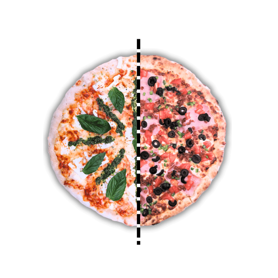 Pizza Mediana Por Mitades